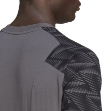 adidas Freizeit-Tshirt Designed For Gameday Travel (Baumwolle) grau/schwarz Herren
